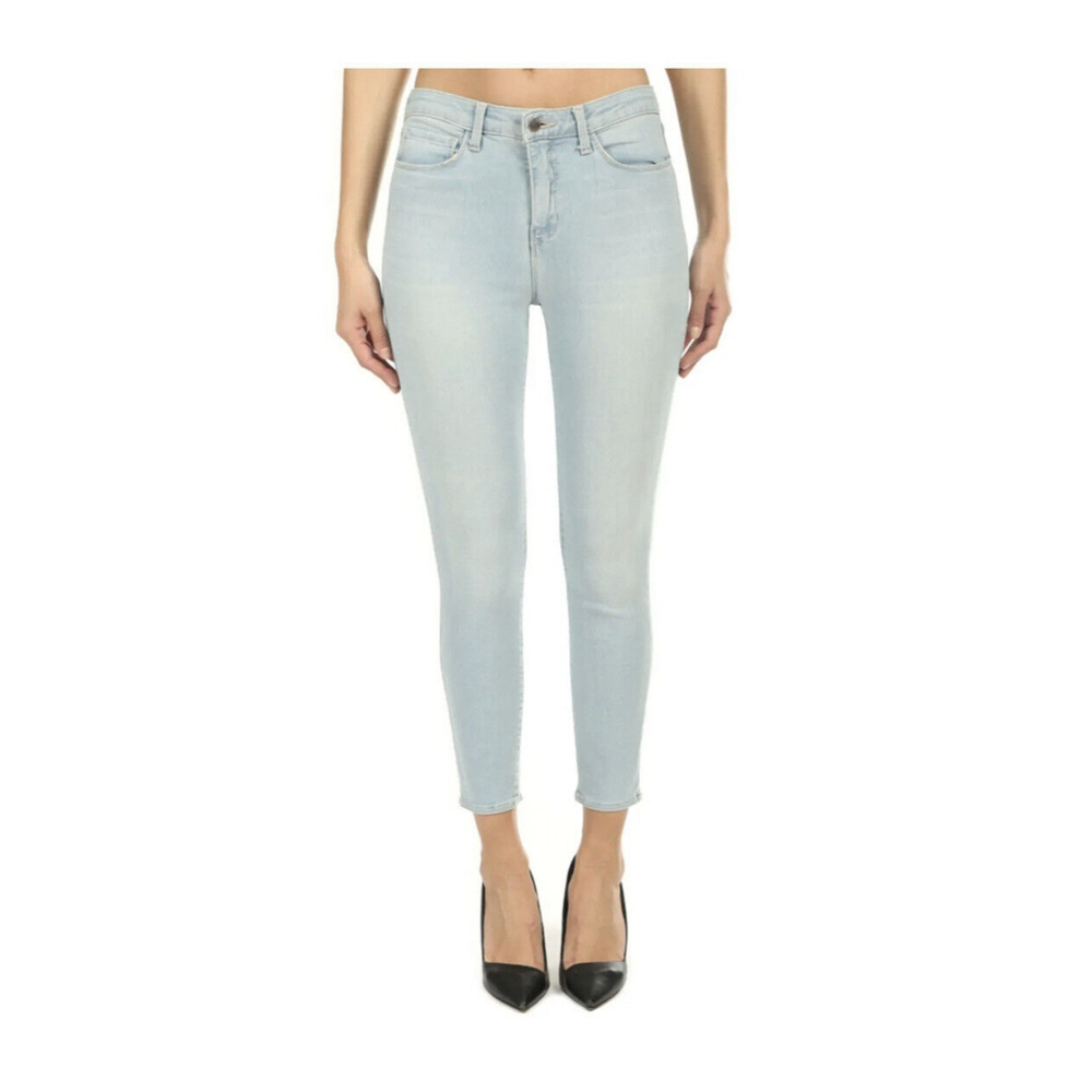 L'AGENCE Margot High Rise Ankle Skinny Jeans Powder Light Wash 27 NWT Rough Hem